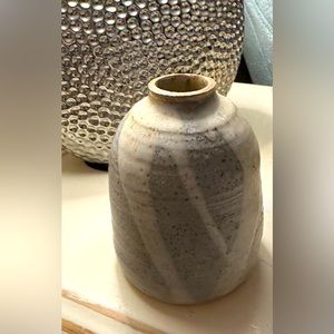 Artisan Signed Organic Sculpture Pottery Clay Japanese Hakame Style Beehive Vase